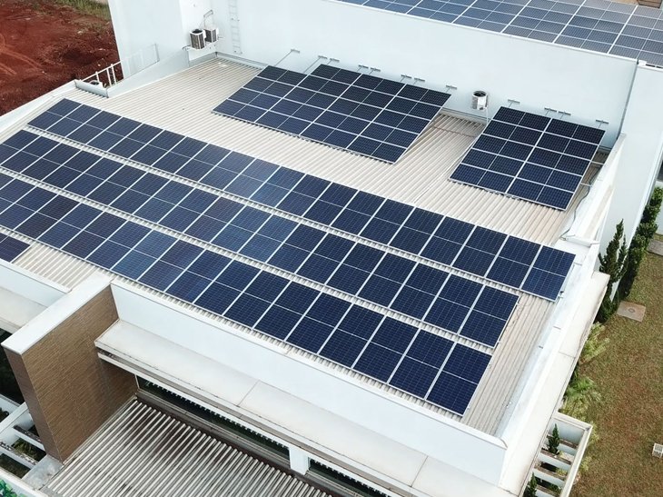 Sistema solar de 69,5 kWp instalado em Maracanaú